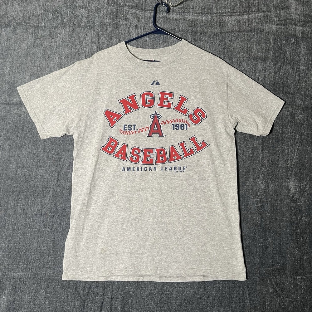 MLB California Angels Baseball Adult Medium Majestic Brand T-Shirt